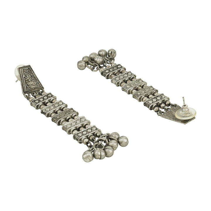 Teejh Rajsi Silver Ghungroo Earrings