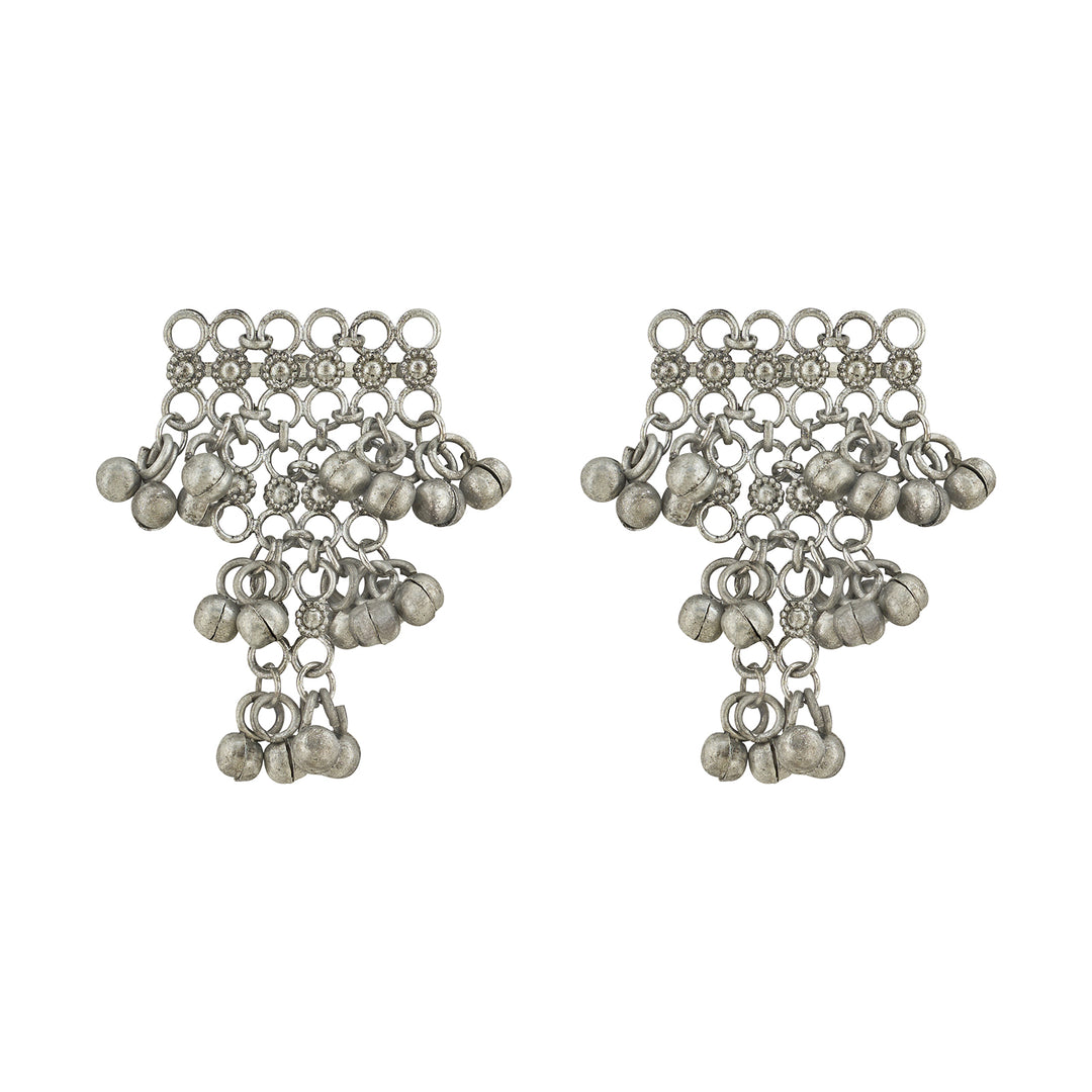 Teejh Sheh Silver Ghungroo Necklace
