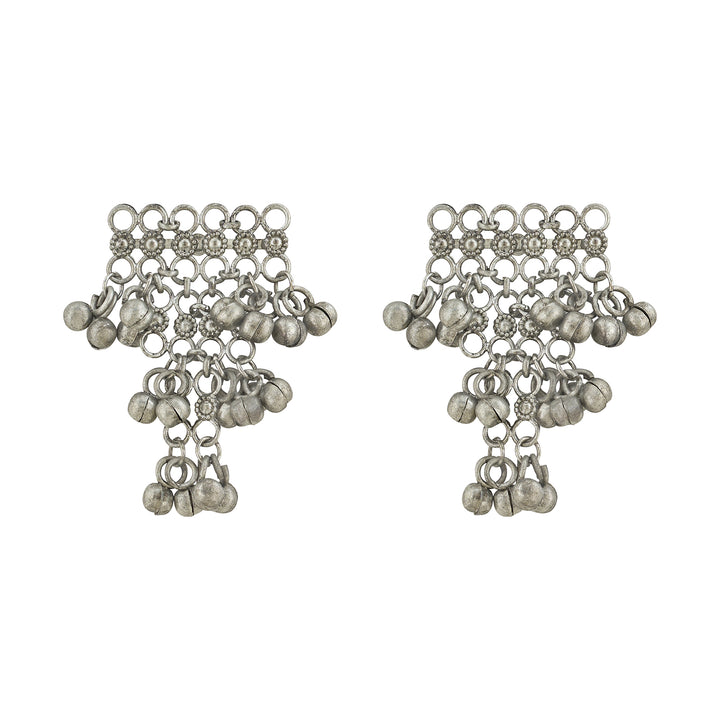Teejh Sheh Silver Ghungroo Necklace