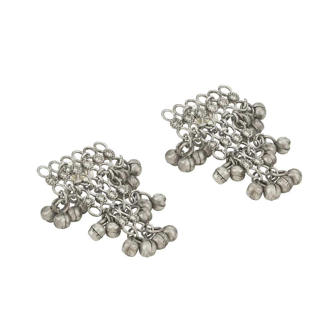 Teejh Sheh Silver Ghungroo Necklace