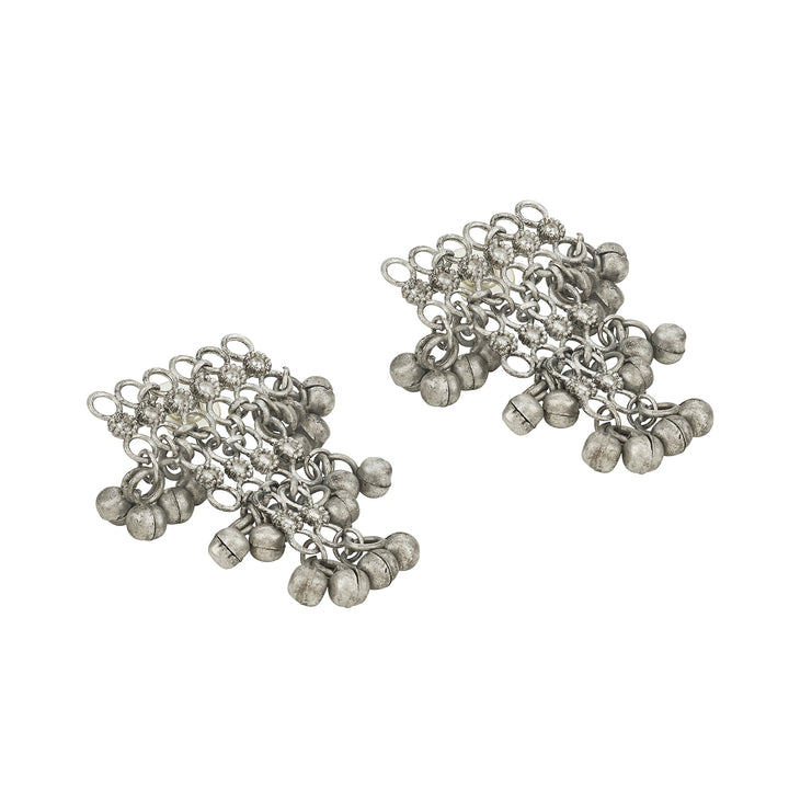 Teejh Sheh Silver Ghungroo Necklace