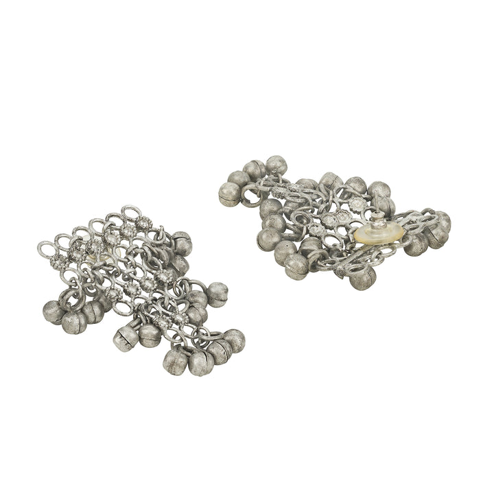 Teejh Sheh Silver Ghungroo Necklace