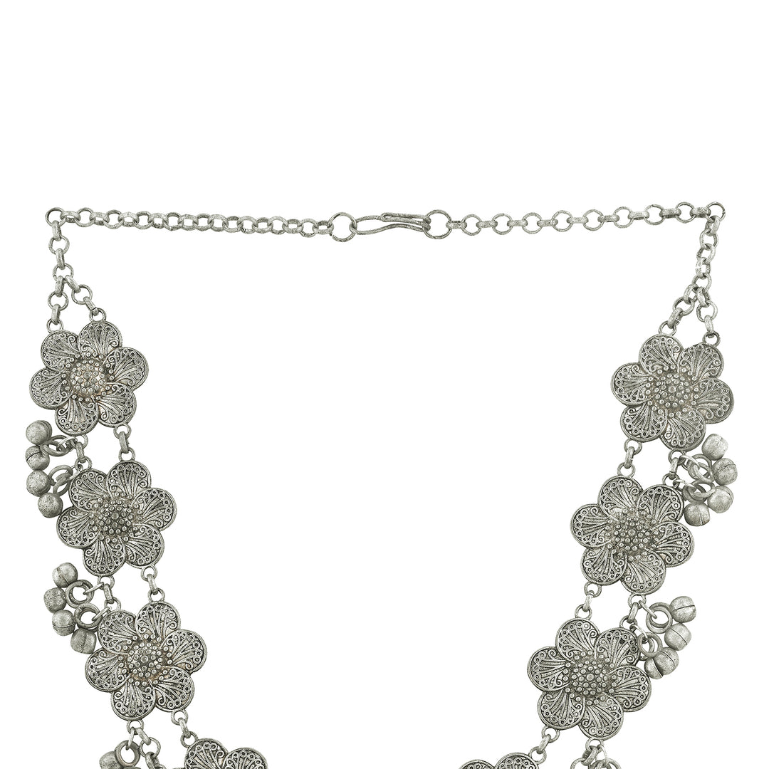 Teejh Essa Silver Ghungroo Necklace