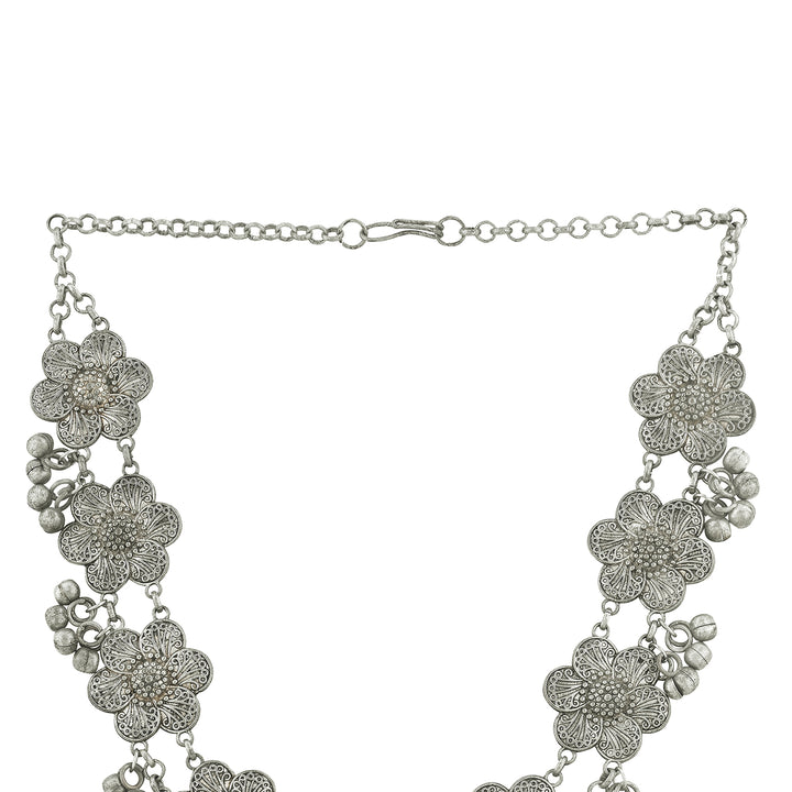 Teejh Essa Silver Ghungroo Necklace