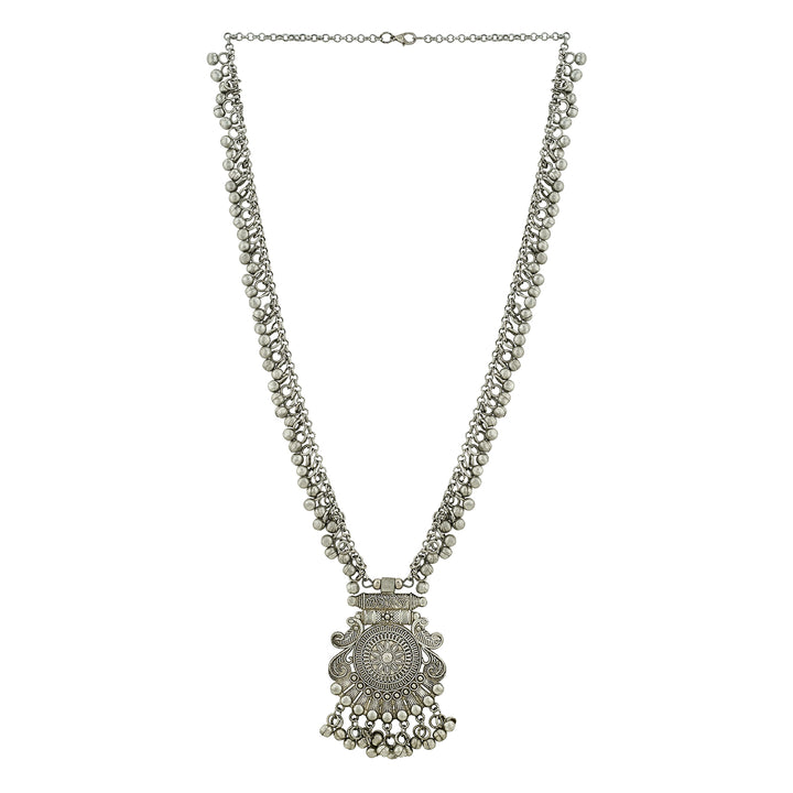 Teejh Pariya Silver Ghungroo Necklace