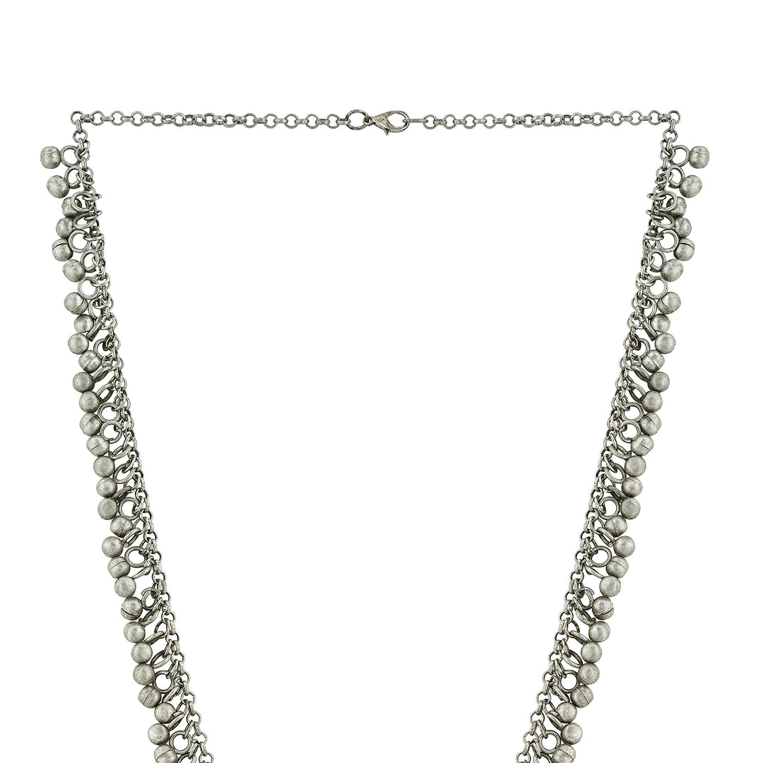 Teejh Pariya Silver Ghungroo Necklace