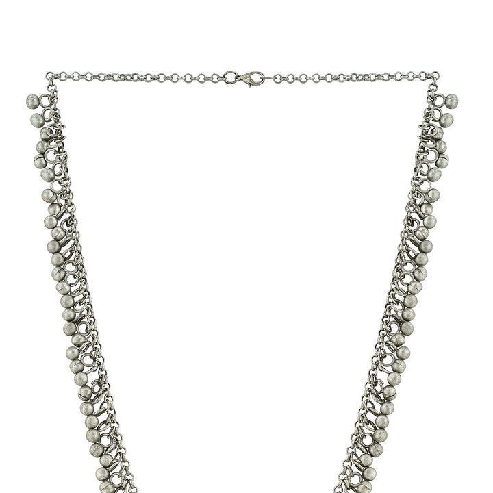 Teejh Pariya Silver Ghungroo Necklace