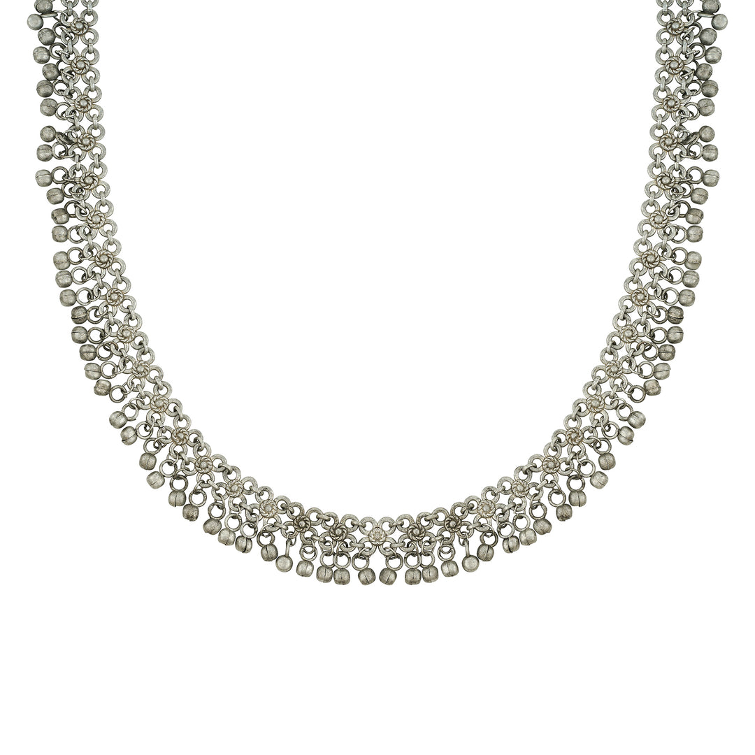 Teejh Oshira Silver Oxidised Ghungroo Kamarbandh