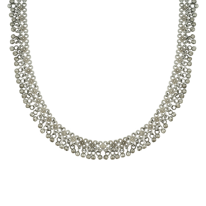 Teejh Oshira Silver Oxidised Ghungroo Kamarbandh