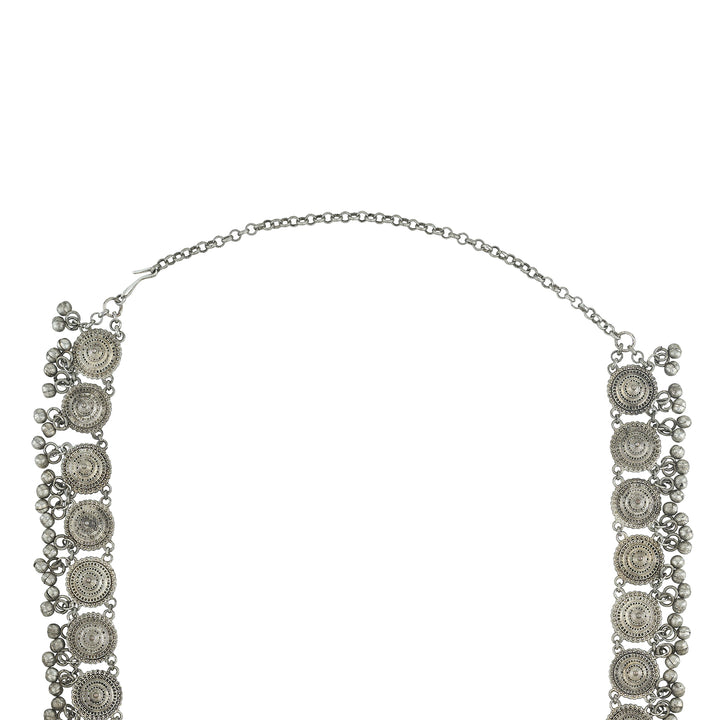 Teejh Iravya Silver Oxidised Ghungroo Kamarbandh
