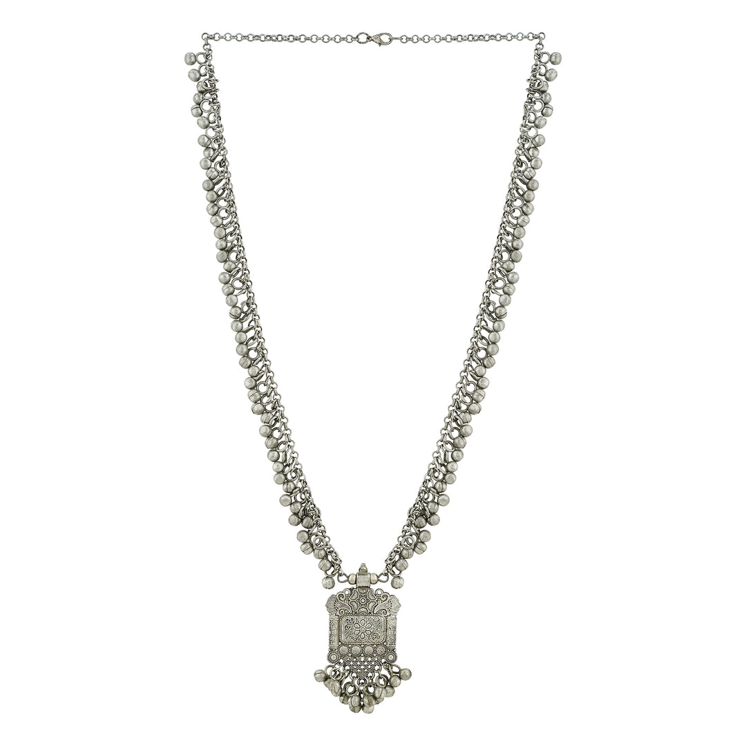 Teejh Oshira Silver Oxidised Necklace