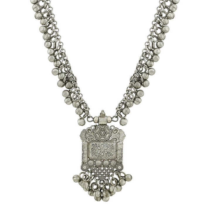 Teejh Oshira Silver Oxidised Necklace