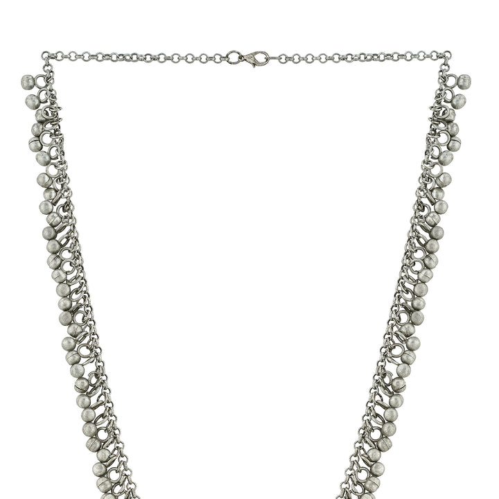 Teejh Oshira Silver Oxidised Necklace