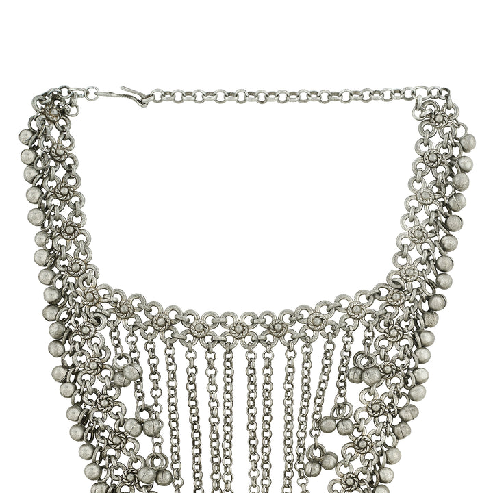 Teejh Aarvika Silver Oxidised Necklace