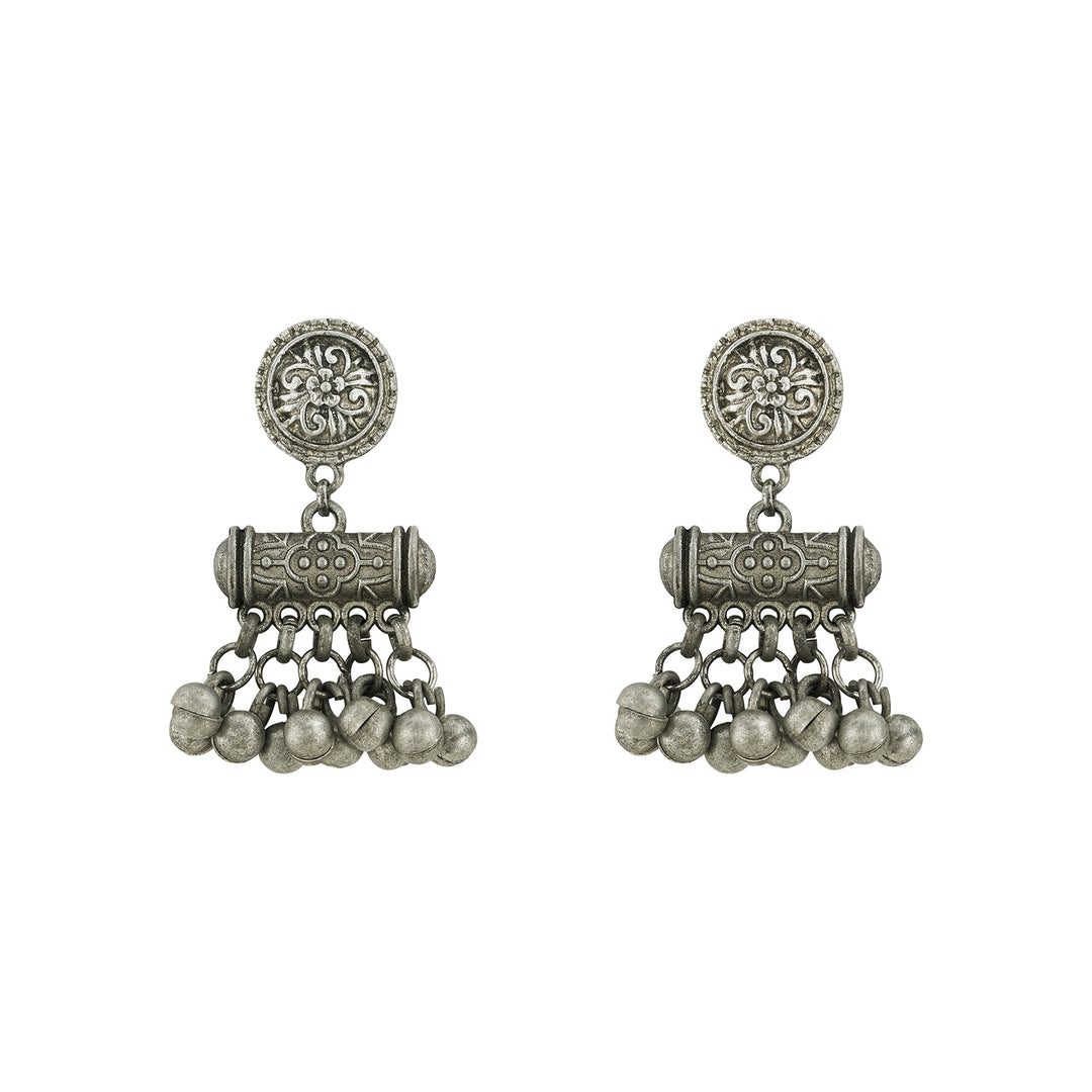 Teejh Yarini Silver Oxidised Earrings