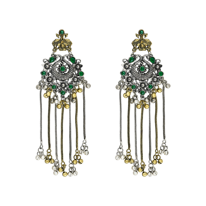 Teejh Sarash Dual Tone  Ghungroo Danglers