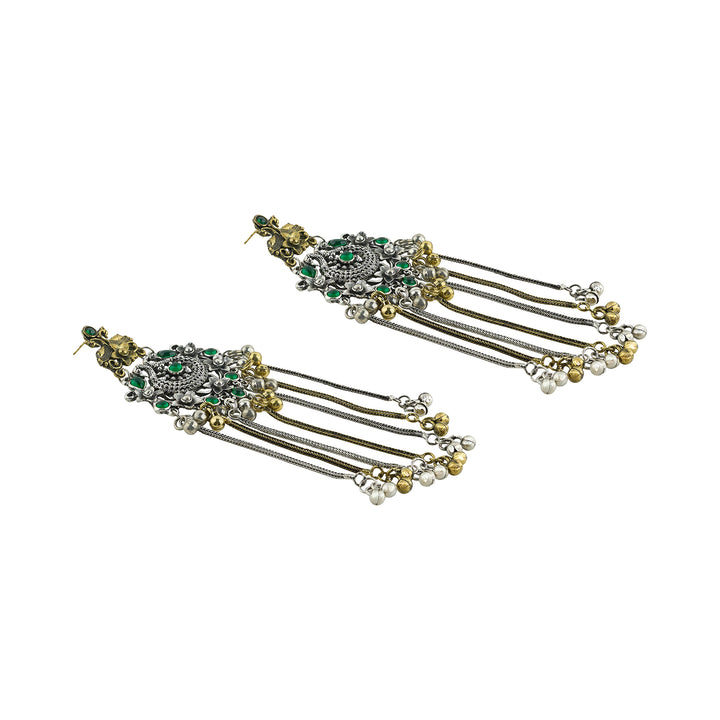 Teejh Sarash Dual Tone  Ghungroo Danglers