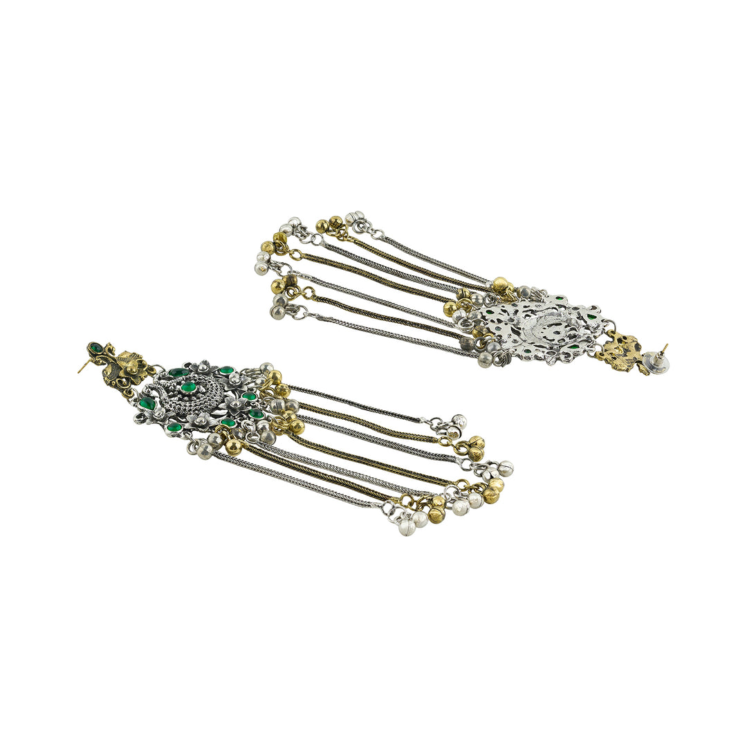 Teejh Sarash Dual Tone  Ghungroo Danglers