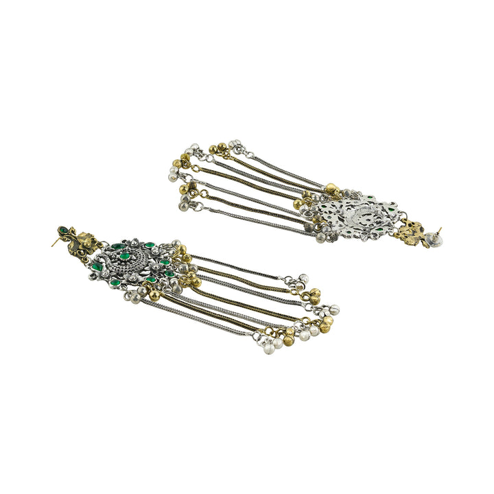 Teejh Sarash Dual Tone  Ghungroo Danglers