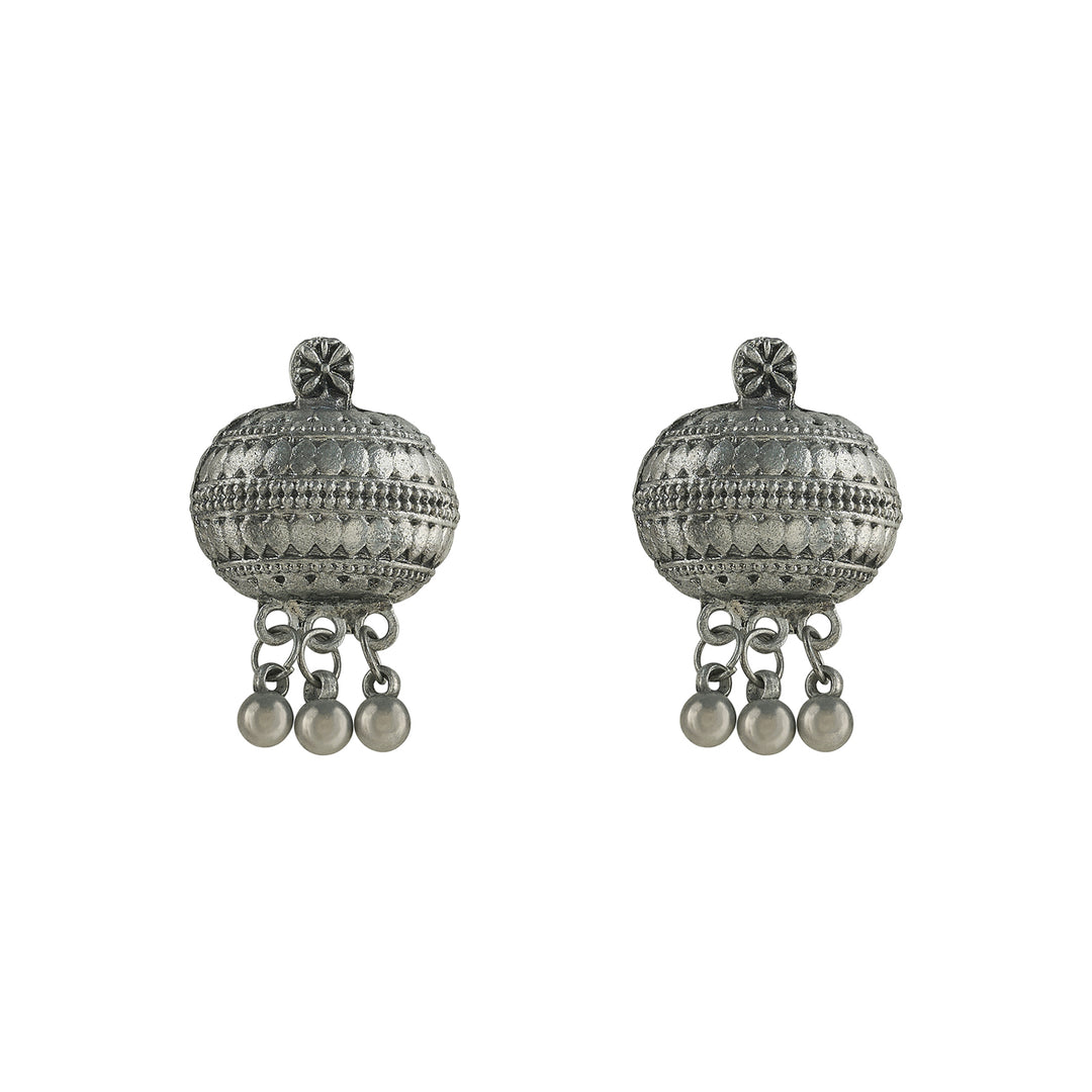 Teejh Ankah Silver Oxidised Necklace Set
