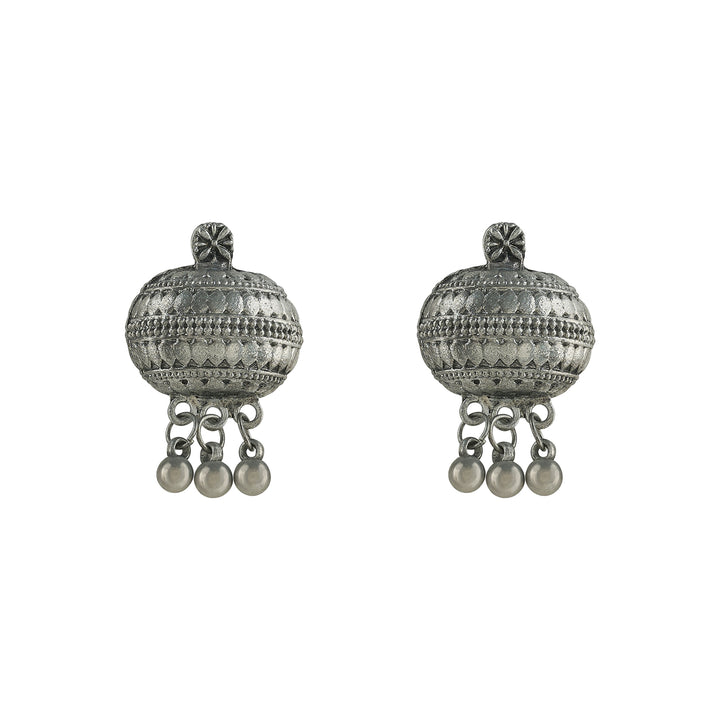 Teejh Ankah Silver Oxidised Necklace Set