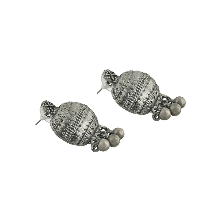 Teejh Ankah Silver Oxidised Necklace Set