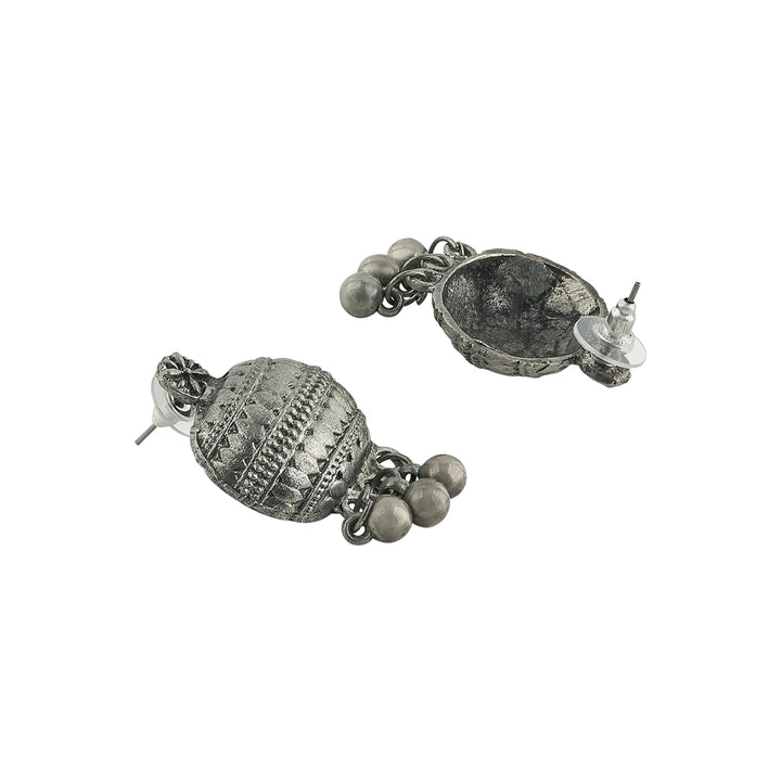 Teejh Ankah Silver Oxidised Necklace Set