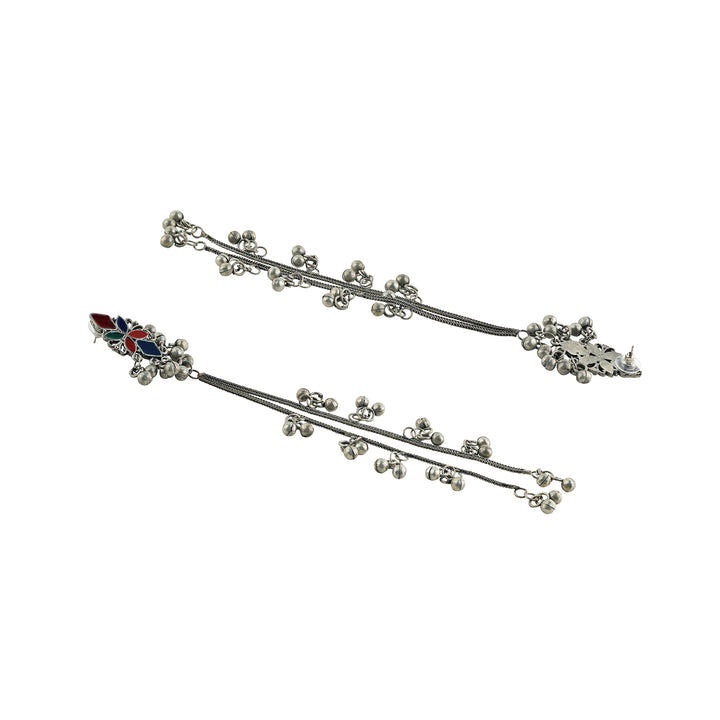 Teejh Chimer Silver Oxidised Danglers