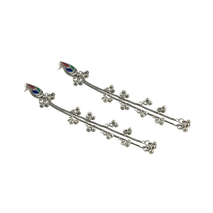 Teejh Taalika Silver Oxidised Danglers