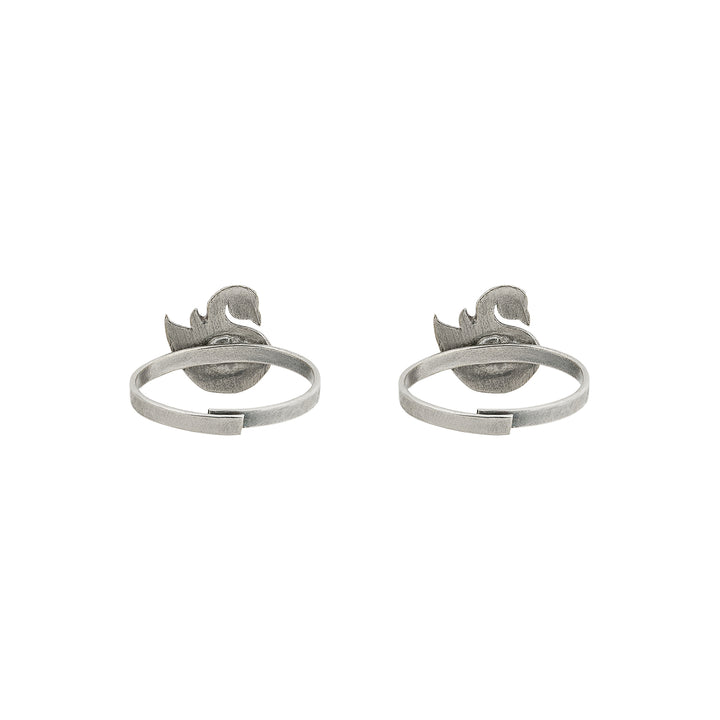Teejh Siaara Silver Oxidised Toe Rings