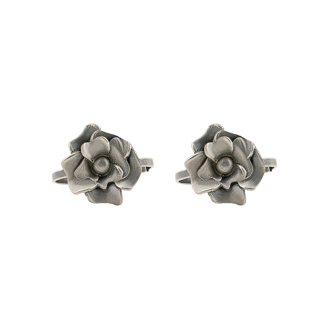 Teejh Vareesha Silver Oxidised Toe Rings