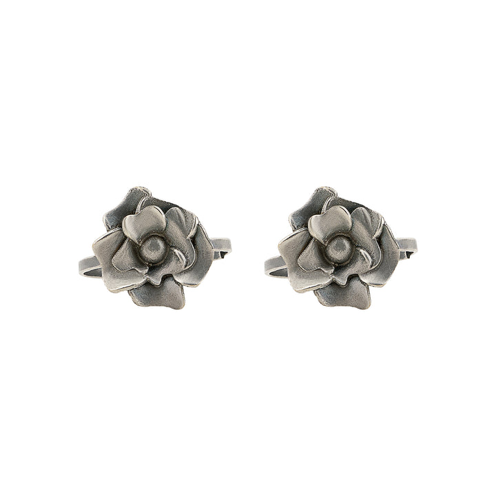 Teejh Vareesha Silver Oxidised Toe Rings