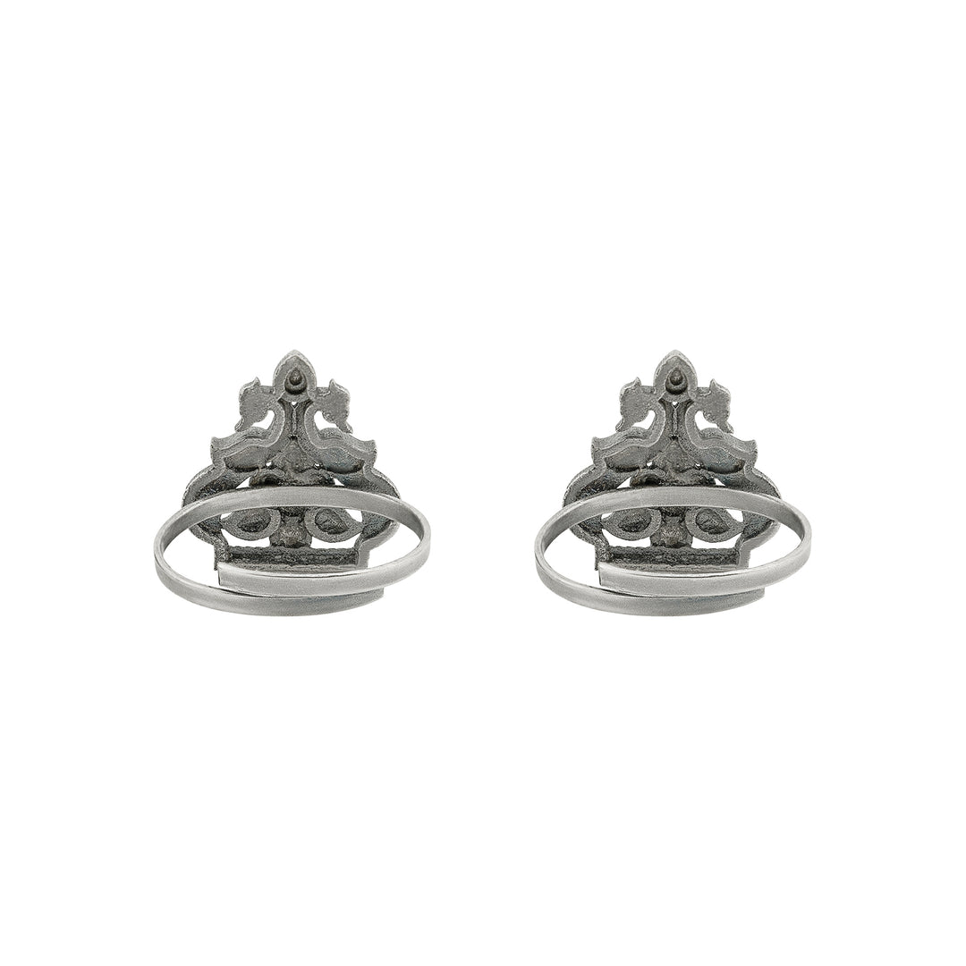 Teejh Ruhaya Silver Oxidised Toe Rings
