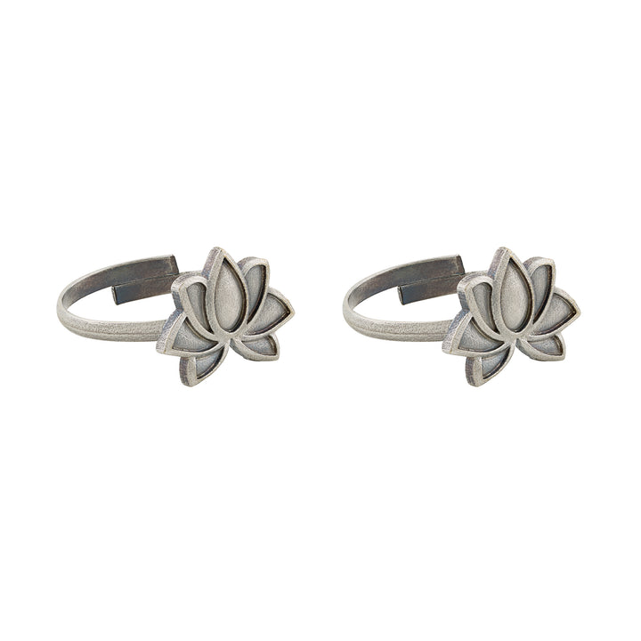 Teejh Eiraa Silver Oxidised Toe Rings