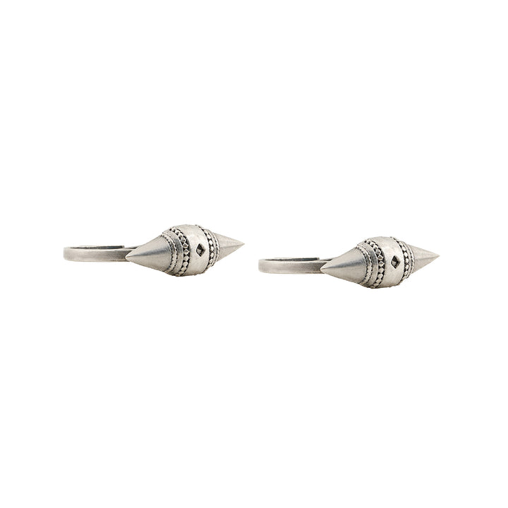 Teejh Shayani Silver Oxidised Toe Rings