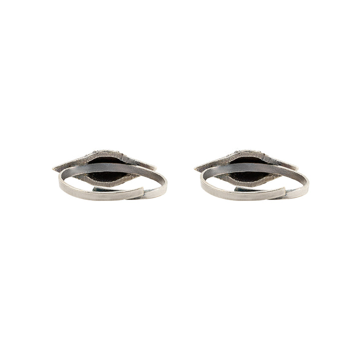 Teejh Shayani Silver Oxidised Toe Rings