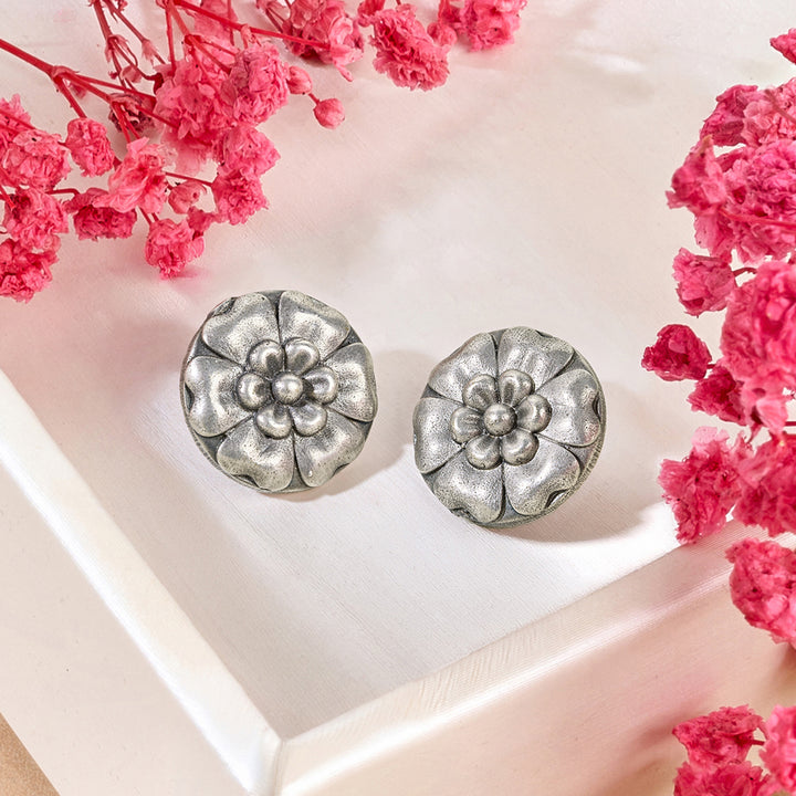 Teejh Siaara Silver Oxidised Earrings