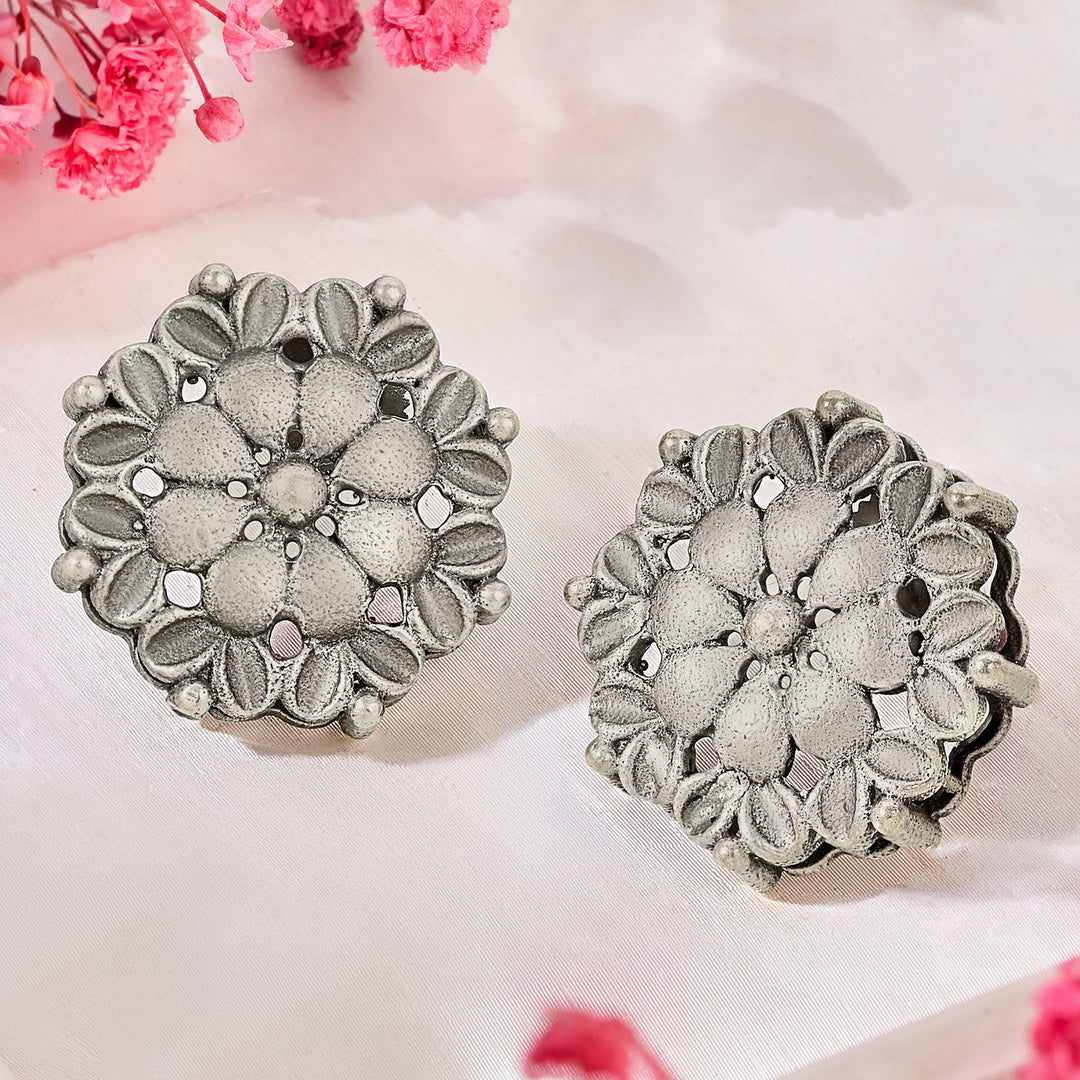 Teejh Azeira Silver Oxidised Earrings