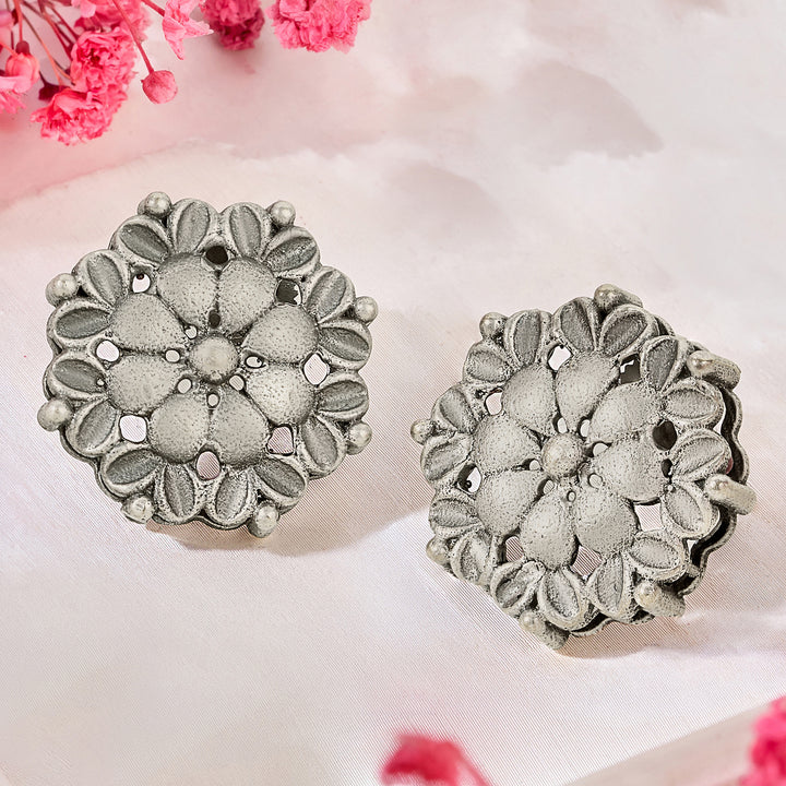 Teejh Azeira Silver Oxidised Earrings