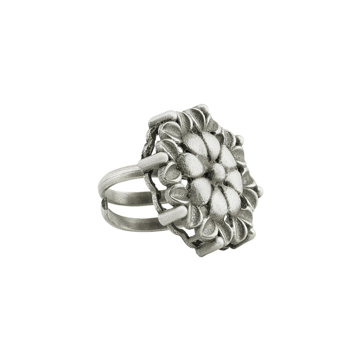 Teejh Zareena Silver Oxidised Ring