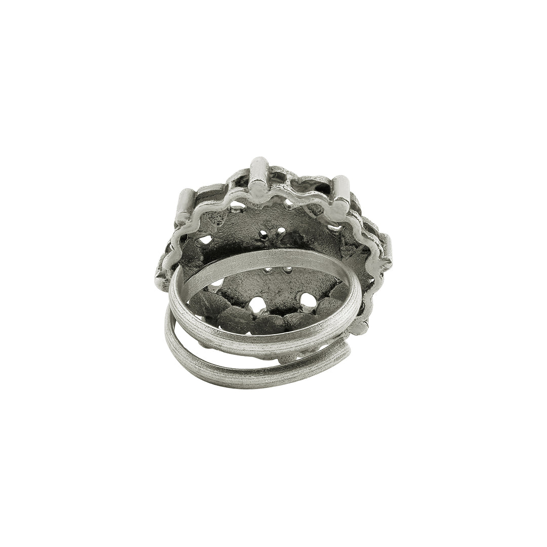 Teejh Zareena Silver Oxidised Ring