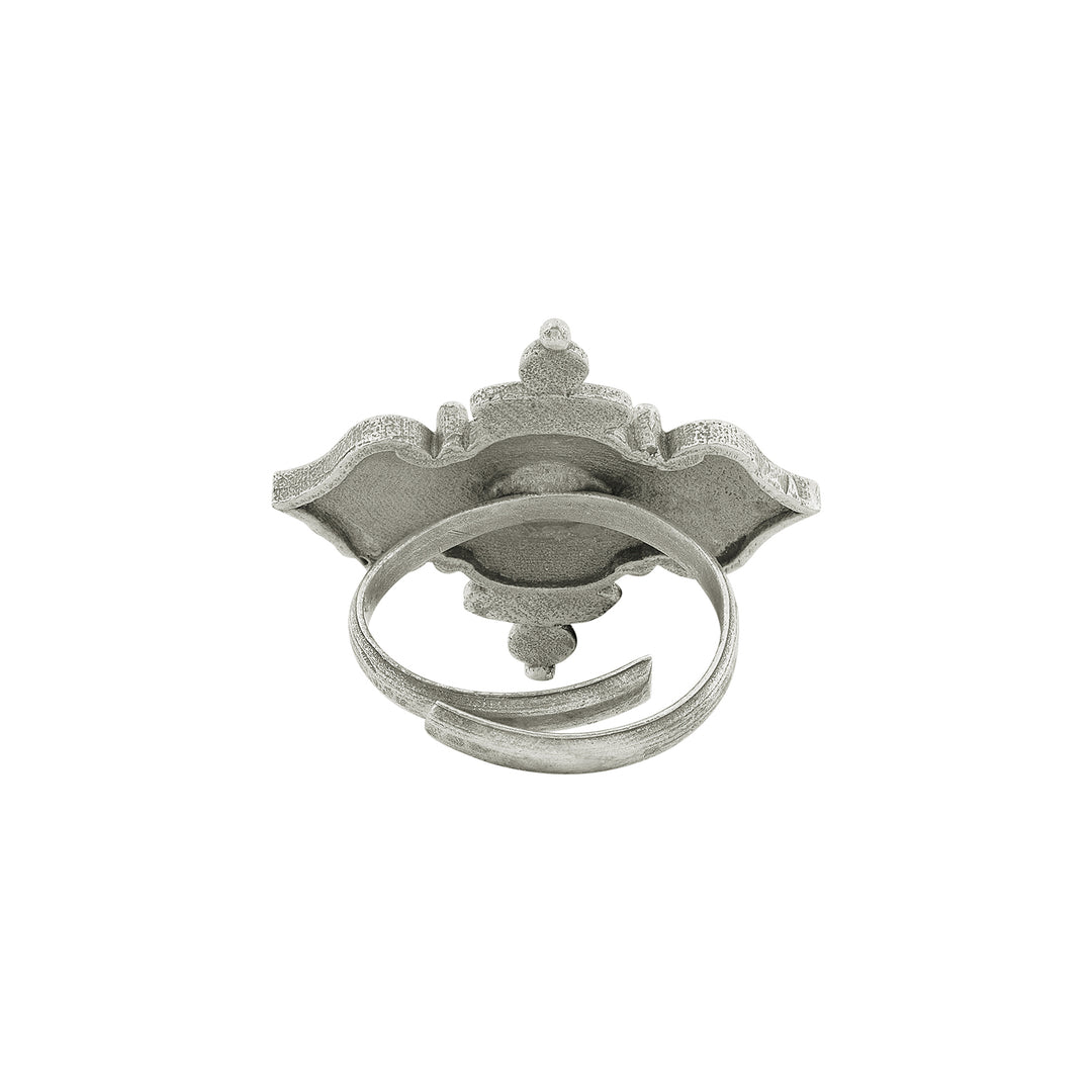 Teejh Nayeli Silver Oxidised Ring