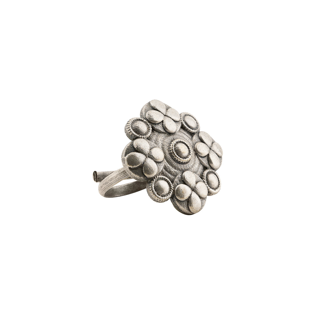 Teejh Tavisha Silver Oxidised Ring