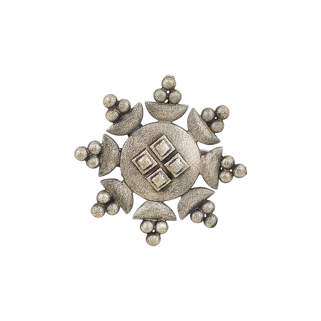 Teejh Zevaani Silver Oxidised Ring