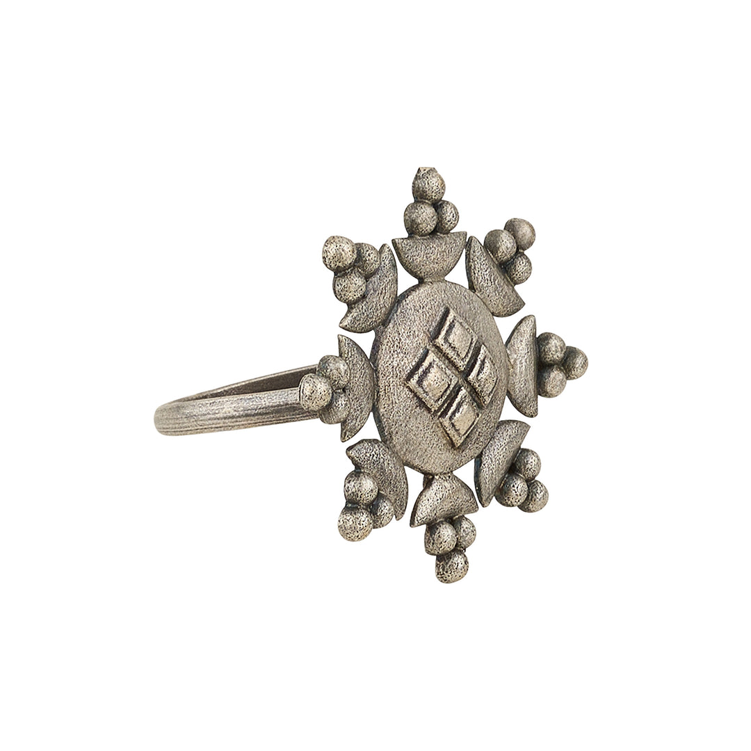 Teejh Zevaani Silver Oxidised Ring
