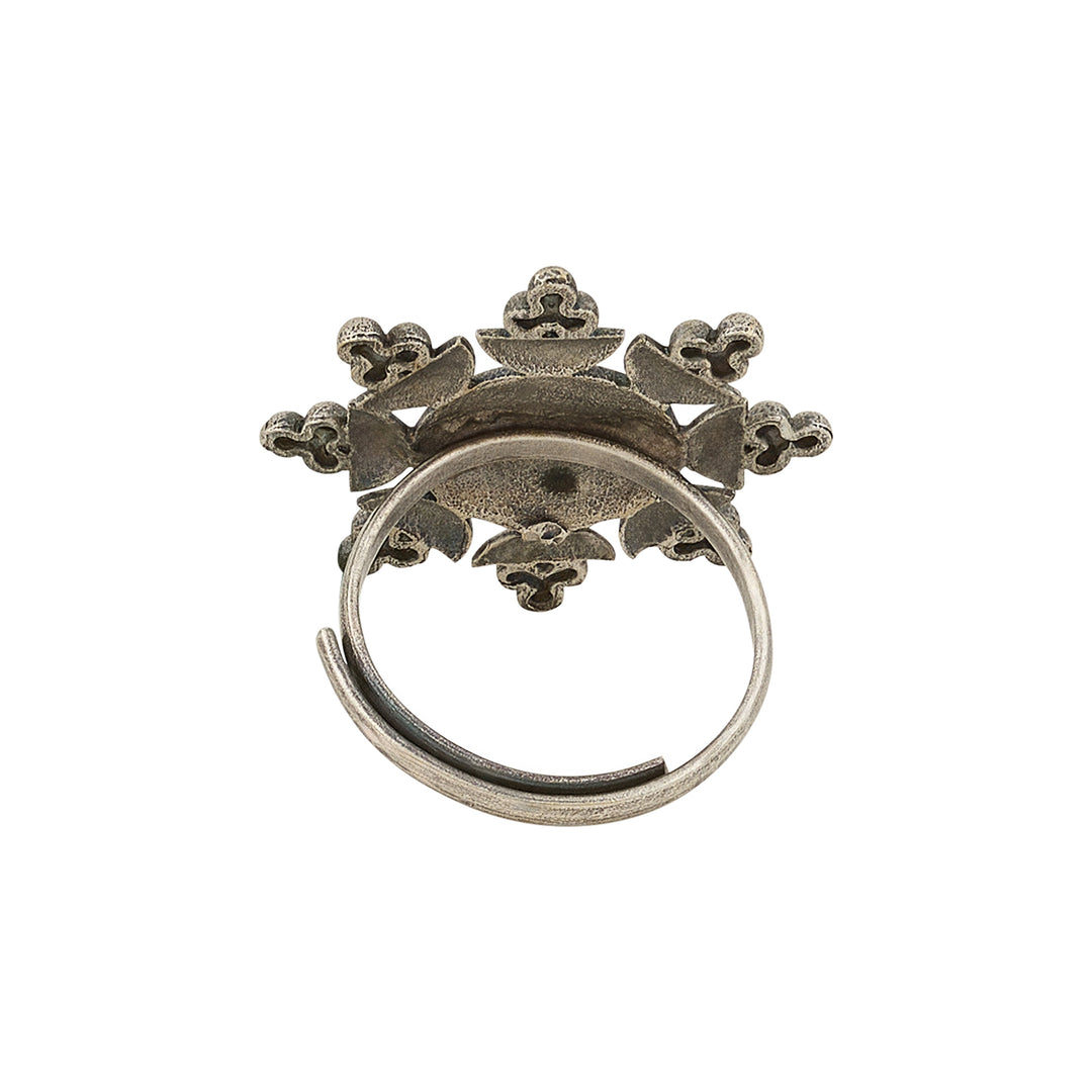 Teejh Zevaani Silver Oxidised Ring