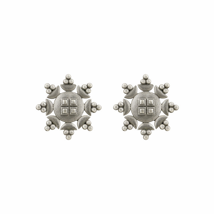 Teejh Zevaani Silver Oxidised Earrings