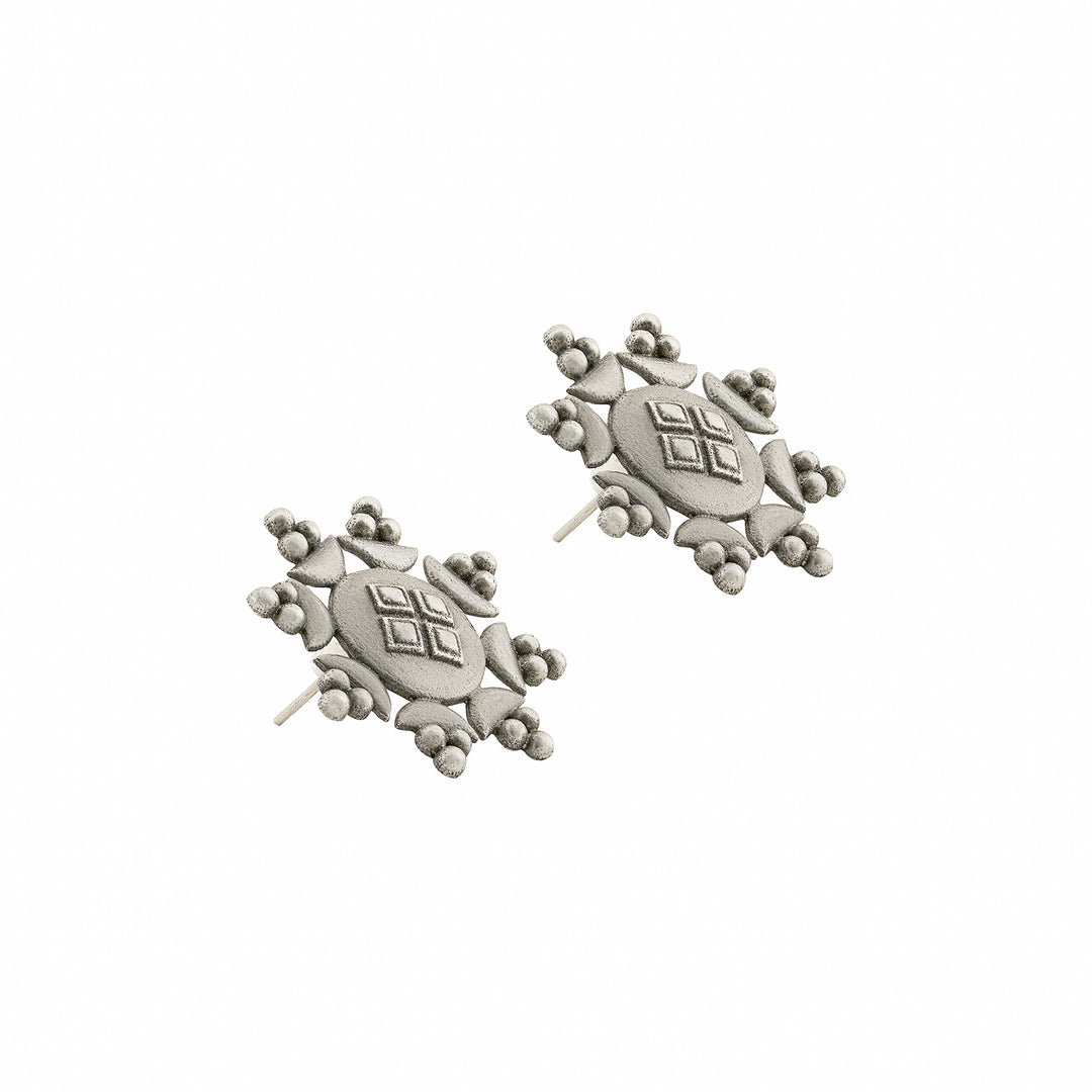 Teejh Zevaani Silver Oxidised Earrings
