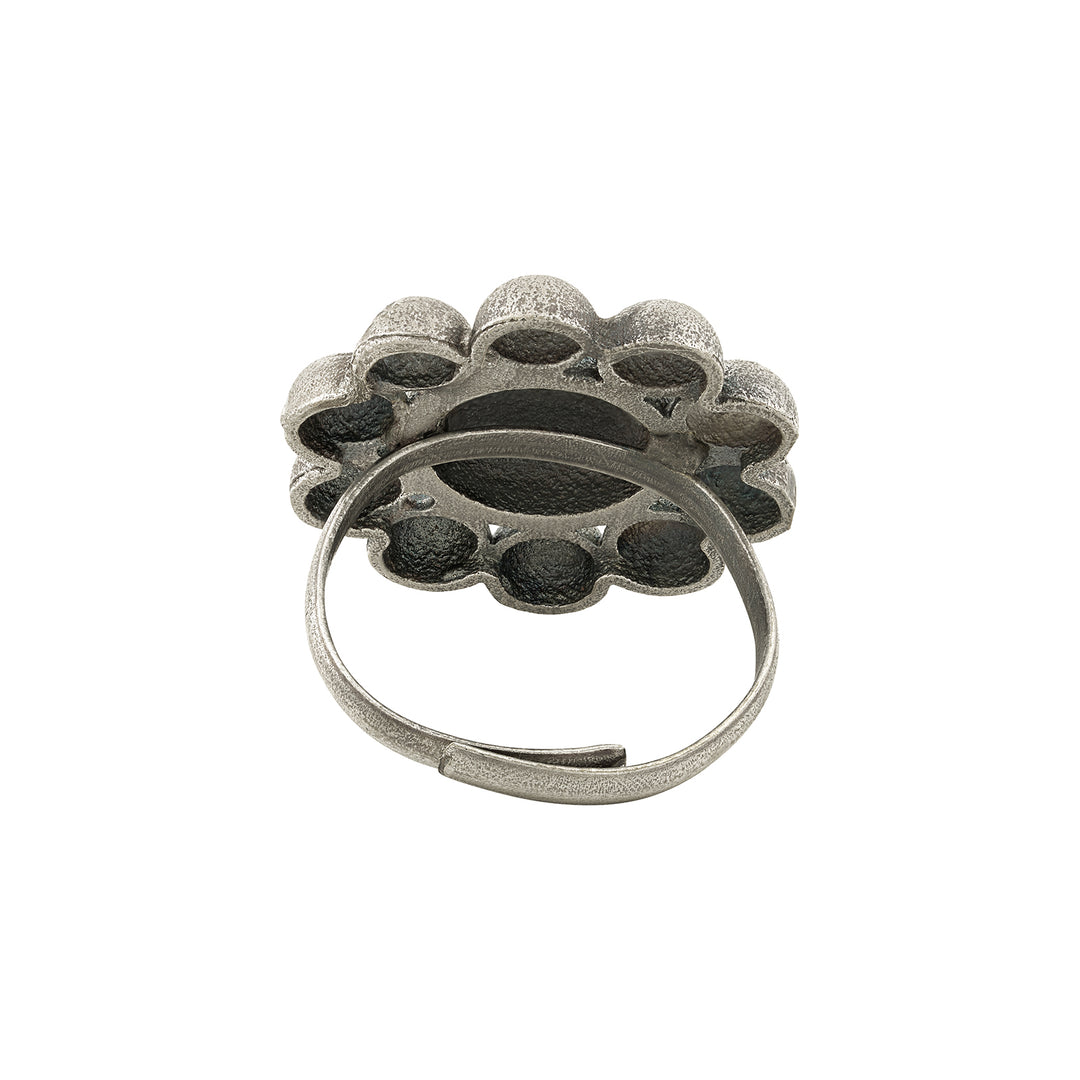 Teejh Suneira Silver Oxidised Ring