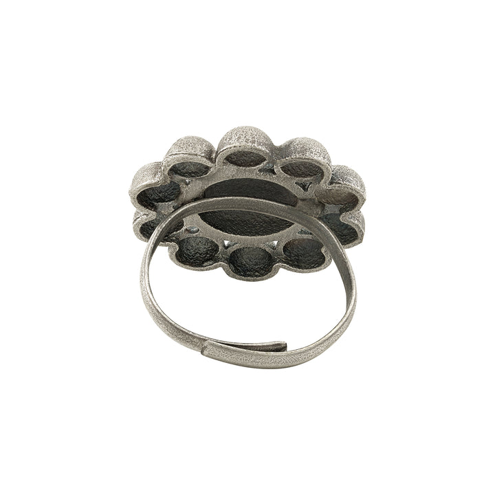 Teejh Suneira Silver Oxidised Ring